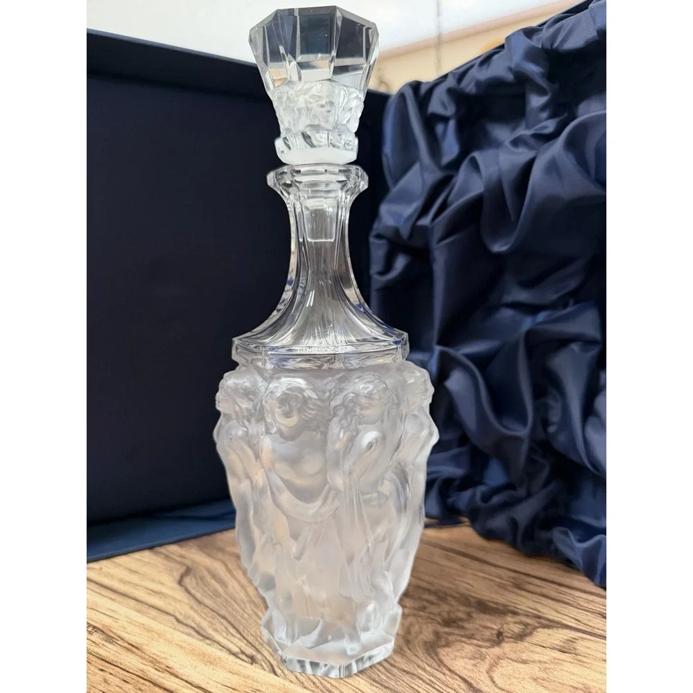 Bohemia Crystal Czech Hand Made Bacchantes Decanter Set 7 Piece W/ Original Box